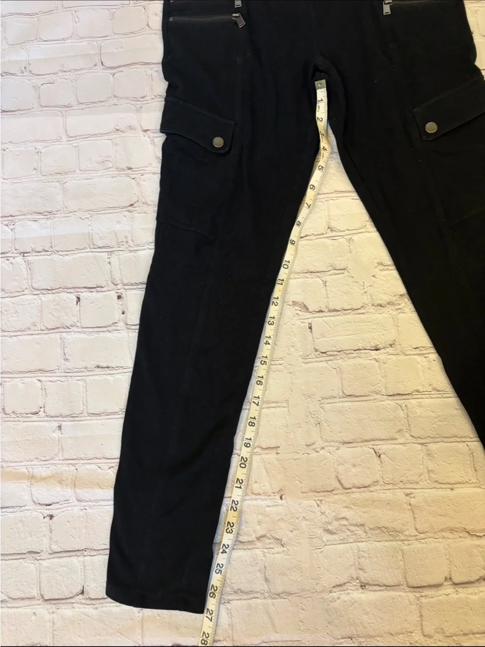 Express Black Cotton Stretch Leggings - Picture 2 of 4